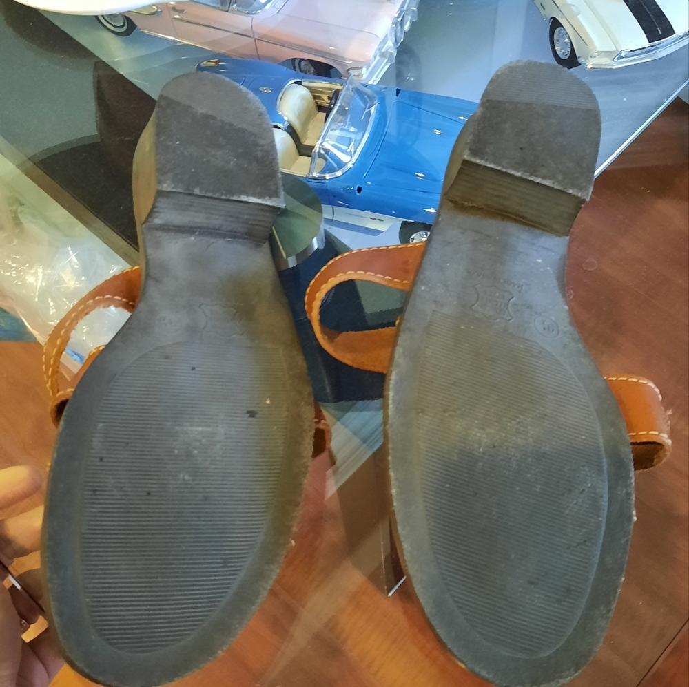 Leather Craft Genuine Leather Sandals Slide Beachy Coastal - Picture 4 of 4